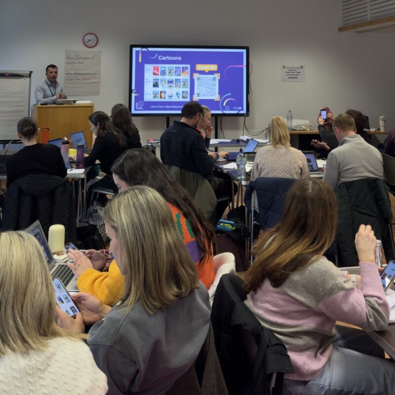 teachers on a training